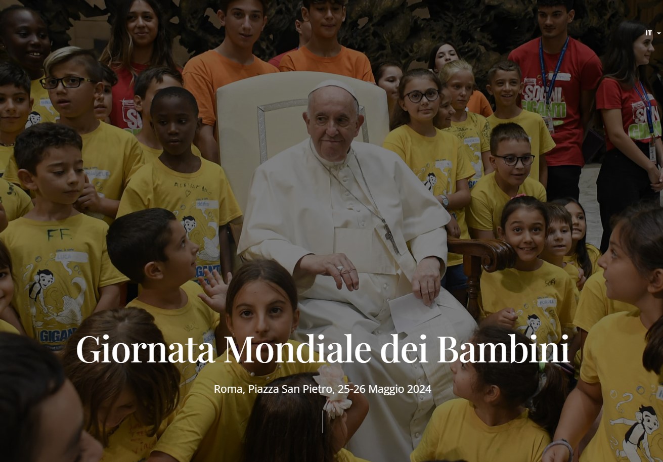 Giornata dei bambini, il 25 e 26 maggio con papa Francesco